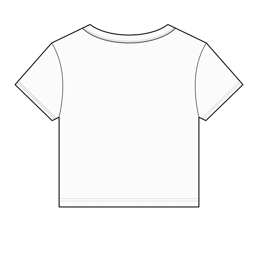 Hibiscus Bloom Baby Tee — Women's Floral Cropped Rib Tee